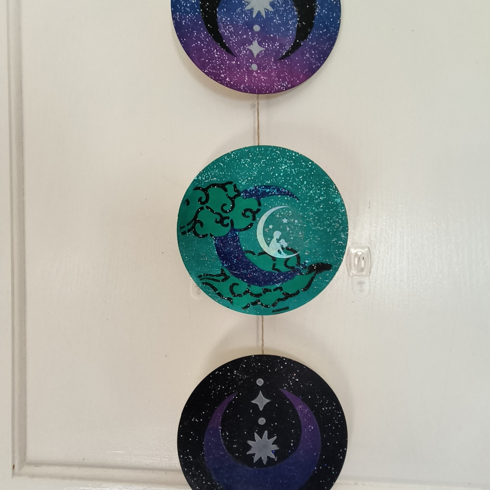 Moon and Wave Wall Art Trio